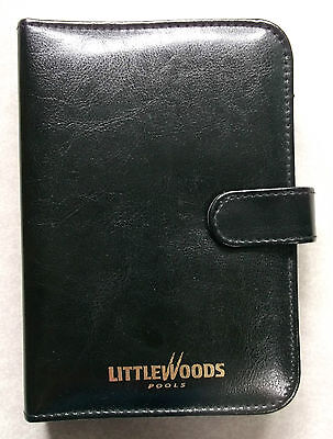 VINTAGE File Organizer Littlewoods PISCINE Nero In Finta Pelle Standard Personali • 32.40€