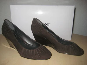 Alfani Shoes Size 5.5 M New Womens Abby Dark Brown Wedge Heels NWB - Picture 1 of 5