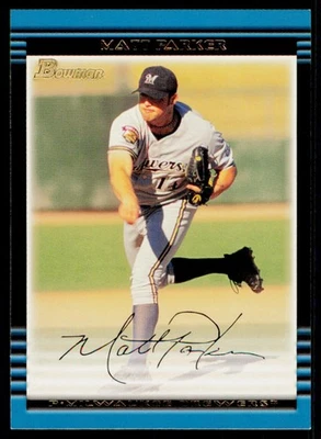 2002 Bowman #384 Matt Parker Milwaukee Brewers Rookie Card - Image 1 of 2