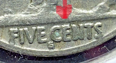 1936-S Double Mint Error 5¢ Buffalo Nickel RPM + Laminated Planchet SP5913 - Image 1 of 3