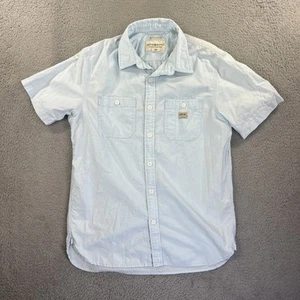 Camicia Denim & Supply Ralph Lauren uomo blu medio manica corta tasche NUOVA - Foto 1 di 6