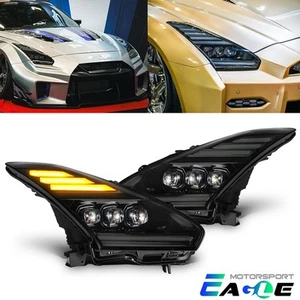 For 2009-2025 Nissan GT-R NOVA-Series Projector LED Headlights Alpha-Black - Picture 1 of 9