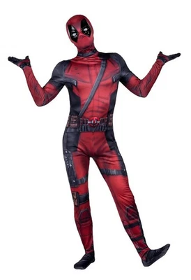 MARVEL Дэдпул официальный взрослых Deluxe Zentai костюм Deluxe двусторонний эластичной XXS - Изображение 1 из 4