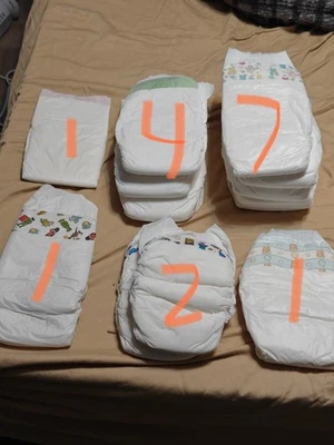 Lote suelto pañales desechables vintage L/XL Foto 1 de 3