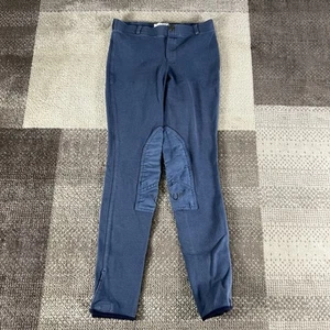 Tuff Rider Breeches Womens 26 Equestrian Riding Pants Blue Pull On Patch - Picture 1 of 7