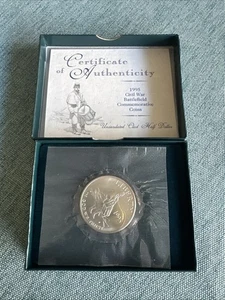  1995 S Civil War Battlefield Commemorative Proof Half Dollar w/ Box & COA - Picture 1 of 7