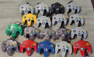 Lot of 18 Official OEM Nintendo 64 N64 Controllers w/Loose Analog Sticks As Is  - Picture 1 of 1