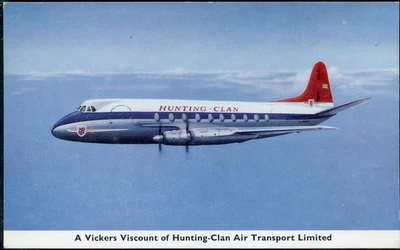 Airline Issue Postcard Hunting Viscount - Image 1 of 2
