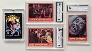 1976 TOPPS SHOCK THEATRE SHOCKING LAFFS TRADING CARDS GRADED WITH WAX WRAPPER  - Picture 1 of 15
