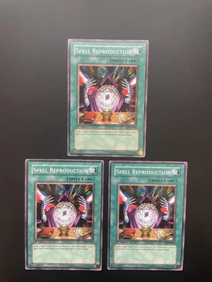 Yugioh Spell Reproduction DCR-083 Common 1st Edition LP X3 - Image 1 of 2