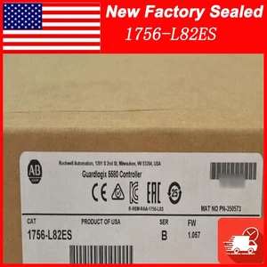 New Factory Sealed Allen Bradley 1756-L82ES / B GuardLogix Logix 5580 Controller - Picture 1 of 2