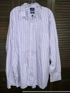 Stafford bügelfreies Hemd Baumwolle Pinpoint Oxford lila kariert Gr. 19 38-39 - Bild 1 von 3