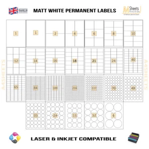 Adressetiketten zum Drucken | A4Labels Daueraufkleber | Rund & Rechteckig - Bild 1 von 26