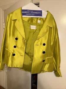 Dana Buchman Lime Green Jacket with Buttons size 8 PRE—OWNED - Bild 1 von 5
