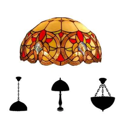 Tiffany style 16 inch Stained Glass Shade only For Pendant/Ceiling & Table - Image 1 of 4