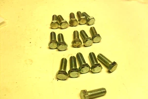 qty 16 -  3/8-16 X 1"  Zinc Finish Hex Cap Screw - Picture 1 of 4