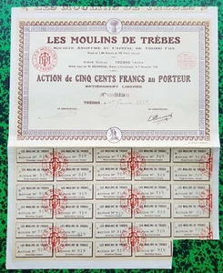 Dépt 11 - Trèbes - Petite Déco Rare Secteur de la Minoterie du 01/01/1939 A Voir - Picture 1 of 1