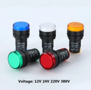 φ22mm LED Pilot Panel Indicator Signal Warning Light Lamp AC/DC 12/24/220/380V - Picture 1 of 3