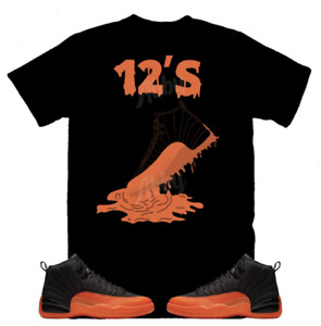 Shoe Dripping Shirt to Match Jordan Retro 12 Brilliant Orange