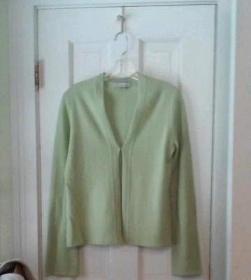 KINROSS Pale Green Cashmere Cardigan Sweater Small S V-neck - Image 1 of 4