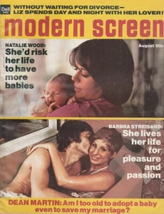 Modern Screen Aug 1974 NATALIE WOOD-BARBRA STREISAND-DIAHANN CARROLL-S STRUTHERS - Picture 1 of 2