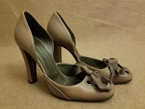 Stella McCartney Women Purple Gray D'Orsay Ribbon Bow Heels Shoes Sz 37 - Picture 1 of 12