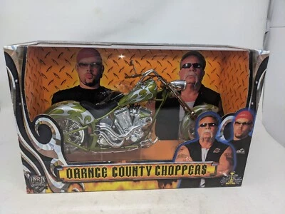Orange County Choppers Iron Legends Green Silver Emerald Flame Motorcycle (80) - Image 1 of 4