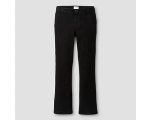 NWT Cat & Jack Bootcut Girls Twill Black Casual Pants - Picture 1 of 3