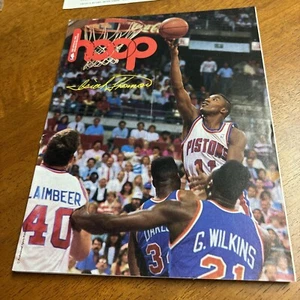 3/1/1991 Detroit Pistons Utah Jazz Hoop NBA Game Program Isiah Thomas - Picture 1 of 5