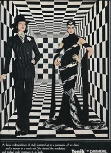 70er Jahre Alec Murray fotografiertes Dormeuil Tuch für Herren Anzeige - Veruschka 1974 - Bild 1 von 1