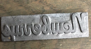 Vtg Newberrys Dept Store Advertising Printing Press Metal Stamp Ink Plate - Picture 1 of 4