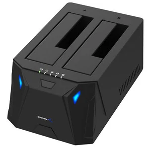 Station d'accueil pour disque dur double baie Sabrent USB 3.0 vers SATA I/II/III (EC-HD2B) - Photo 1/7