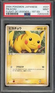 2004 PSA 9 Pokemon 037/082 Pikachu Japanese Flight of Legends
