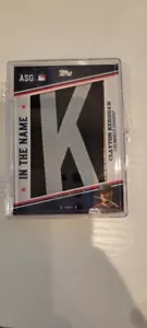 2020 topps Baseball In The Name Relic Card Clayton Kershaw "K" 1 of 1 - Picture 1 of 2