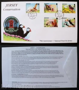 Jersey Stamps "Fauna - 75th Jersey National Trust" First Day Cover 5v Set 2011 - Picture 1 of 3