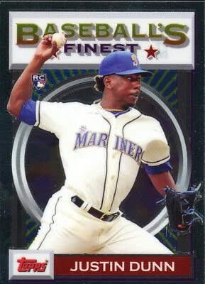 2020 Topps Finest Flashbacks Justin Dunn #140 Rookie Card (RC) - Image 1 of 2