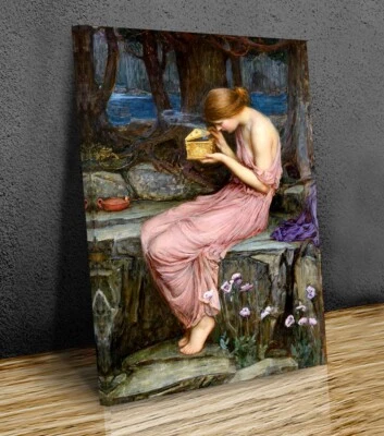 Psyche opening the Golden Box ,mounted canvas print ready to hang - Image 1 of 4