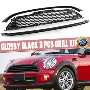 Marco de rejilla de parachoques delantero negro para Mini Cooper S JCW R55 R56 R57 2007-2015 - Imagen 1 de 12