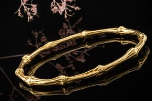 Tiffany & Co. Vintage Armreif Armband Bambus Bamboo Bracelet in Gelbgold Schmuck - Bild 1 von 7