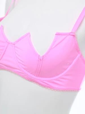 Sutiã feminino de couro sintético com fio sutiã balconette/linha A mini-saia skatista - Imagem 1 de 4