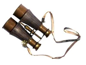 19's Century Nautical Naval Brass Victorian Binoculars Leather Strap Sailor Gift - Picture 1 of 4