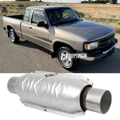 For 1995-1997 Mazda B3000/B4000 2.5" In/Out Catalytic Converter Stainless Steel - Image 1 of 4