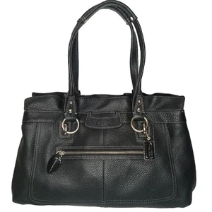 Coach Schultertasche groß Umhängetasche weiches schwarzes Leder Carryall Handtasche F14682 - Bild 1 von 22