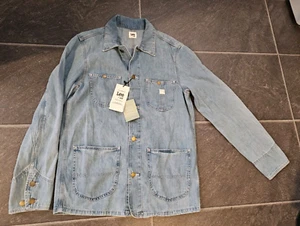 NWT LEE X H&M WORK CHORE DENIM COAT JACKET SZ S HEMP - Picture 1 of 2