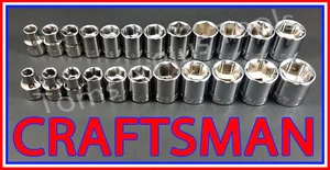 CRAFTSMAN HAND TOOLS 23pc 3/8 SAE METRIC MM 6pt ratchet wrench socket set - Picture 1 of 4