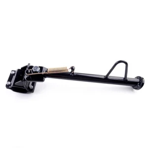 Universal Motorcycle Black Foot Side Stand Parking Leg Kickstand Iron - Picture 1 of 5