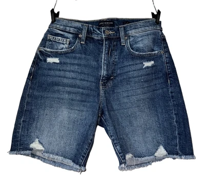 Pantalones Cortos Lucky Brand Para Mujer 6/28 Azul Medio Lavado Años 90 Sueltos Grunge Distressed Divertidos Foto 1 de 3