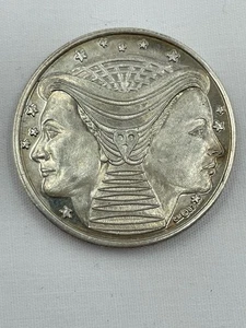 Zwillinge Sternzeichen Münze, .999 Silber 1/2oz Blanko Rückseite CM    - Bild 1 von 6