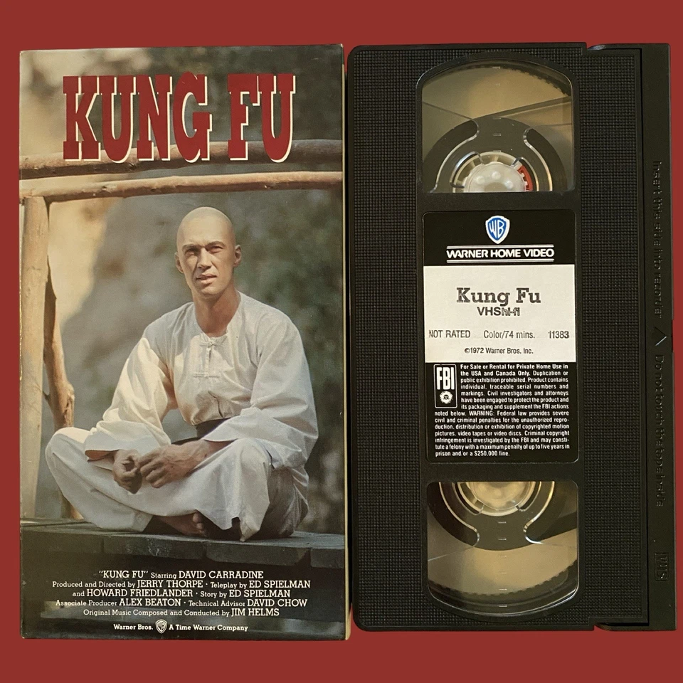 Kung Fu (David Carradine) VHS 1972 Film 1990 Video. Free Shipping - Image 1 of 1