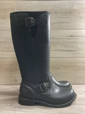 BOGS Mckenna Black Leather & Rubber Waterproof Boots Women's Size 7 - Image 1 of 4